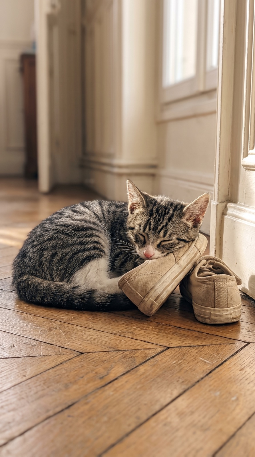Asleep in Olivia's shoes